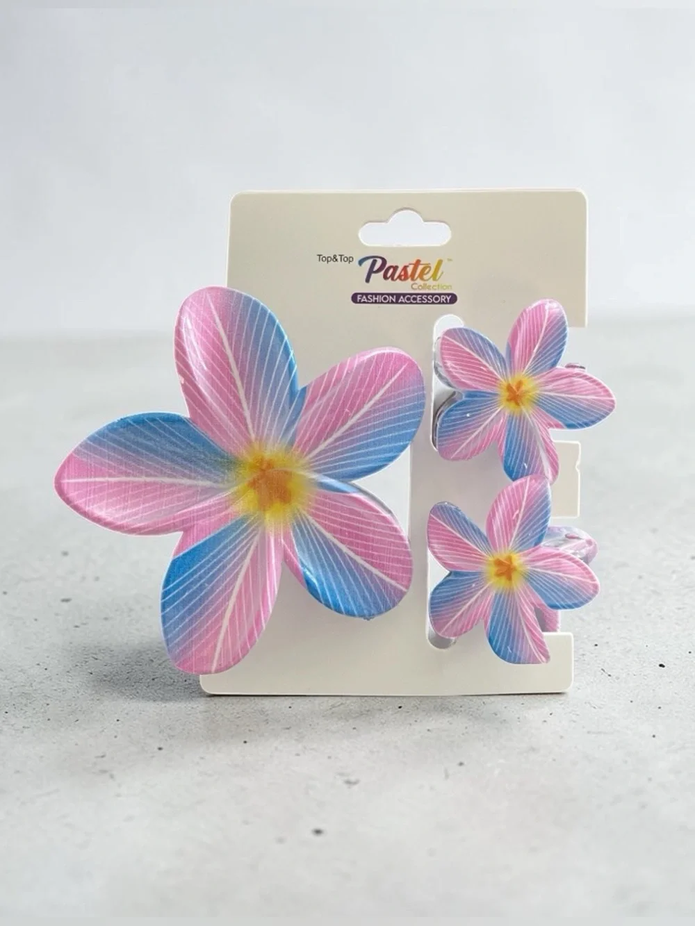 HIBISCUS 3 PIECE CLAW HAIR CLIP SET